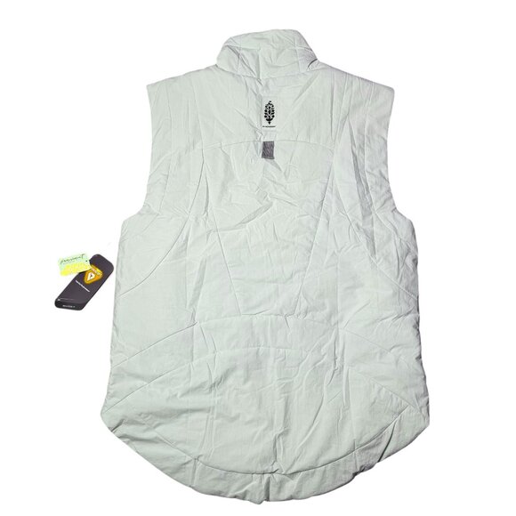 NWT New $168 Free People Slalom Reversible Fleece Light Green Grey Vest Size M - Picture 4 of 11